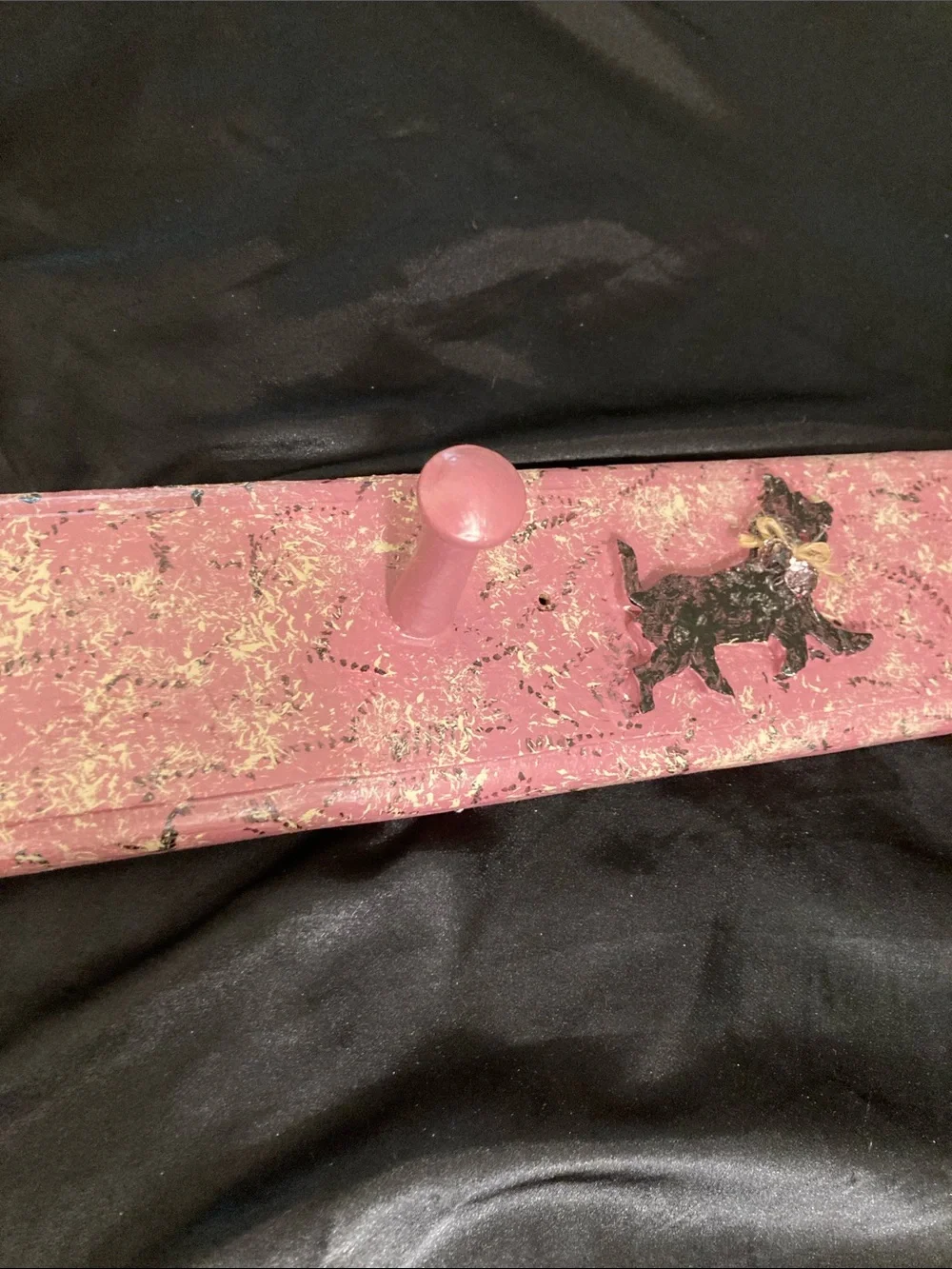 Vintage Scotty Dog 3 Peg Wall Rack / Leash Rack